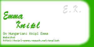 emma knipl business card